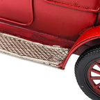 Berfutall-10'' Iron Classic Red Cars Model Collectible Vehicle Decoration, Metal Classic Cars Christmas Decor ，Unique Blend of Vintage, Rustic, for Table Top Decor. (C)