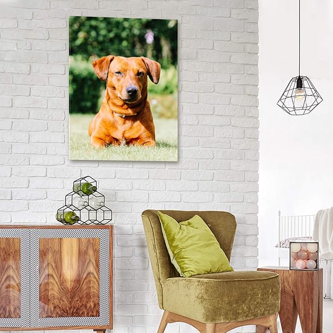 Personalized Photo to Canvas Print - Canvas Prints With Your Photos on Custom Wall Art for Bedroom, Living Room, Wedding Baby Pet Family Picture Framed Wall Art (12" W x 16" H)