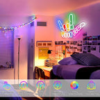 Good Vibes Neon Sign, Dimmable Good Vibes Only Neon Signs Light with ON/OFF Switch, USB Powered Neon Signs for Wall Decor, Colorful Light Up LED signs for Bedroom Game Room Party Club Decor