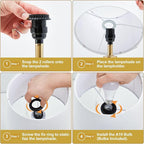 Touch Lamps for Nightstand Set of 2 - Gold Table Lamp for Bedroom 3 Way Dimmable Bedside Lamps with USB C+A Ports - Lamps for Night Stands Living Room End Table,2 LED Bulbs Included