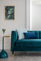 Throw Pillow Cases 22x22 Light-Blue: 2 Pack Cozy Soft Velvet Square Decorative Pillow Covers for Farmhouse Home Decor