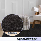 Custom Size Backed Non-Slip Area Rugs Runner, Easy Clean, Waterproof Runner Rugs for Hallway Entryway, Kitchen, Laundry, 3FT x 25FT, Black