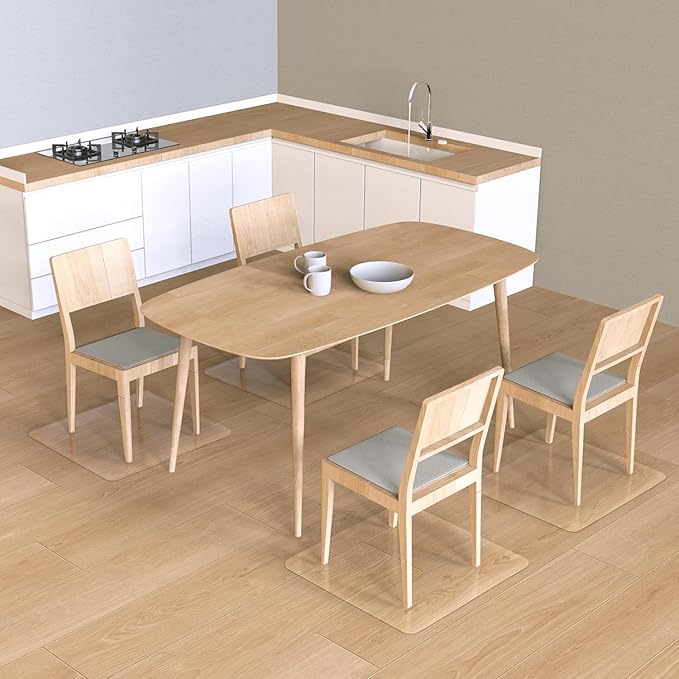 Office Chair Mat for Hardwood Floor,28"X30" Smooth Glide Slip Resistant Desk Chair Mat Hard Wood Floor Protector,Stay in Place Plastic Computer Chair Mats for Rolling Office Chairs Not for Carpet