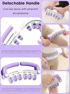 Anti Cellulite Massager Roller w/Detachable Roller Handles for Whole Body, Leg, Lumbar, Shoulder, Back, Arm Massage Stretch Roller Swelling Release Stress Relief Yoga Goods Dieting Equipment