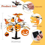 Mudder Money Holder Tree Present Card Holder with 12 Clear Clips LED Birch Twig Lights Tabletop Display Tree for Christmas, Valentines, Memo, Photo, Wedding(Fresh Style,Black, Warm White)