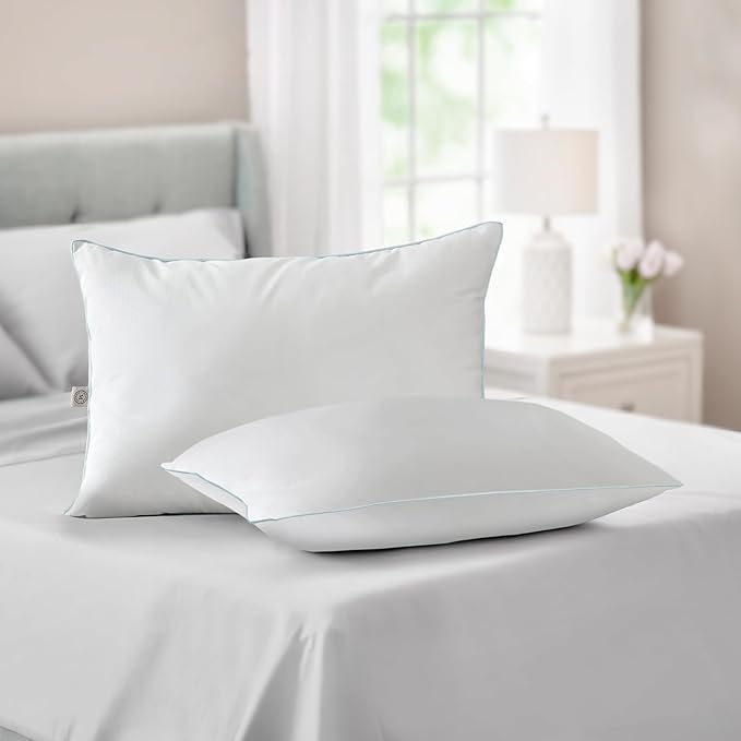 MARTHA STEWART SmartChill All Season 2 Piece Bed Pillow Set, 220 TC, Down-Alternative, Standard/Queen