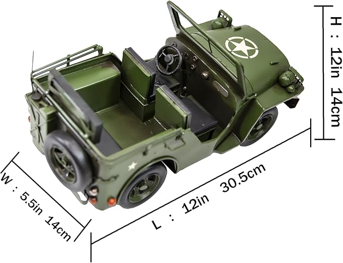 YCHTEWY-Iron Classic Car Model Collectible Vehicle Decoration, Metal Truck Christmas Decor ，Unique Blend of Vintage, Rustic, Farmhouse Truck Decor for Table Top Decor. (B)