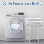 SILUI Extra Flat Soft Thin Pillows Standard Size Set of 2 Pack Bed Pillow with Down Alternative Fill for Side Back Stomach Sleepers, 20x26 Inches, White