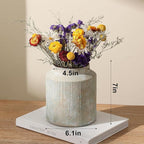 Farmhouse Vase for Home Decor, Vintage Rustic Terracotta Flower Vase Suitable for Home Decor, Living Room, Shelf, Dining Table. 7IN （Rust Green） ZSHLXM