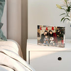 4x6 Acrylic Picture Frame 5 Pack, Clear Freestanding Double Sided Frameless Magnetic Photo Frames, Desktop Display Decor Gift