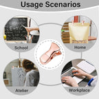 35 Pack Mini Metal Alligator Clips for Crafts Non-Slip Silicone-Coated Retro DIY Badge Small Clips (Glossy Rose Gold)