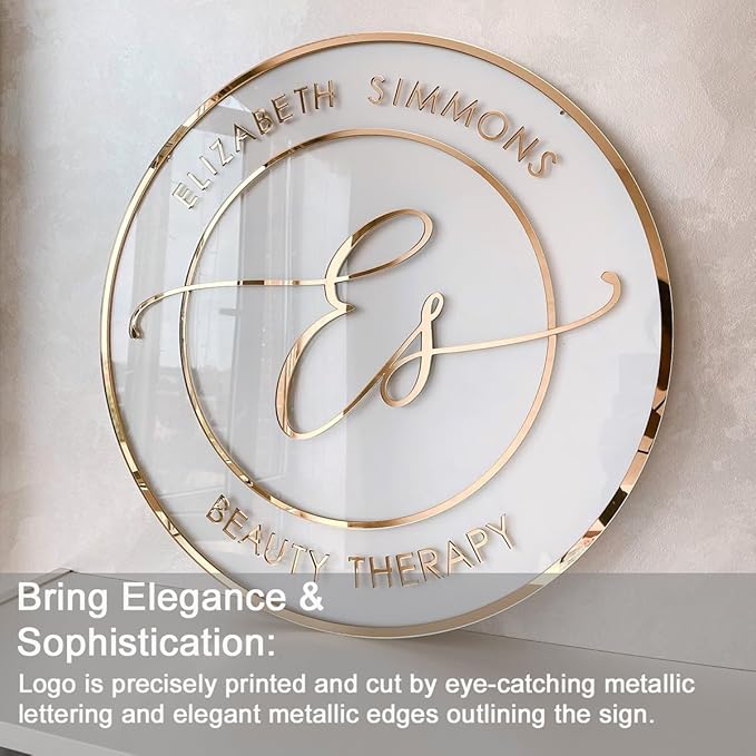 Custom Logo Business Neon Sign, Personalized Backlit Illuminated Sign for Business, Metal Floating Logo Signs for Wall Decor Store Beauty Salon Nail Hair Studio