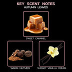 LOVSPA Reed Diffuser Set, Spiced Caramel Vanilla Scented Oil Diffuser with Sticks, Home Fragrance Accessories for Bathroom Shelf Decor, Aroma Diffusers for Home or Office Fall Decor, USA Made