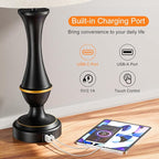 Upgraded Touch Lamps for Night Stands Set of 2 - Bedside Lamps with USB C+A, 3 Way Dimmable for Bedroom Living Room End Tables Office