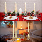 Foaincore 60 Pcs Candlestick Holders Bulk 2.5 Inch Taper Candle Holder for Table Centerpiece Thick Glass Ritual Candle Stand for Wedding Christmas Valentines Festival Party Decorations(Clear)