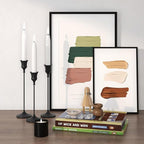 Candlestick Holders Black, 1 Pack Taper Candle Holder for Candlesticks, Candle Sticks Holder Decor for Home Decor