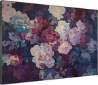 SIGNWIN 60"x72" Extra Large Framed Wall Art Bold Peony Bloom in Colorful Impressionist Style, Lush Floral for Home Living Room Bedroom Decor (Frame Assembly Required)
