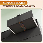 WLIVE Black Dresser for Bedroom, 47.24'' Wide 6 Drawer Wood Dresser Storage Organizer with Sturdy Metal Handle, TV Stand for 55 inch TV, Chest of Drawers for Living Room, Hallway, Closet