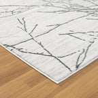 LUXE WEAVERS Modern Abstract Nature Cream Gray 2x8 Runner Rug, Non-Shedding Hallway Carpet