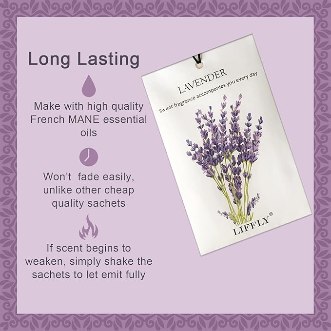 14 Packs Scented Sachets fit Drawers and Closets 14 Different Scent Gift Box