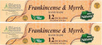 Bless-International-Frankincense-and-Myrrh 100%-Natural-Handmade-Incense-Sticks Organic-Chemicals-Free-for-Relaxation-Positivity-Yoga-Meditation 12-Inches-1-Hour-Plus-Burning-Time-150-Sticks-14-OZ