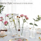 Clear Glass Bud Vases Set of 36, Mini Flower Vase for Centerpieces, Small Clear Vases in Bulk for Wedding Decorations, Vintage Vase for Table, Recepetion, Home Décor