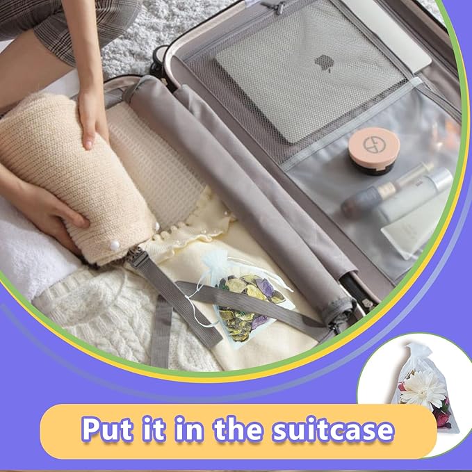 DIY Purple Moon Goddess, Sachet Kitl Floral Fragranc,5 mesh Bags+Dried Flowers| Potpourri Bags, Scented Potpourri Bowl Fillers,Dried Flowers,Home Fragrance Sachet of Petal, Vase Decor.