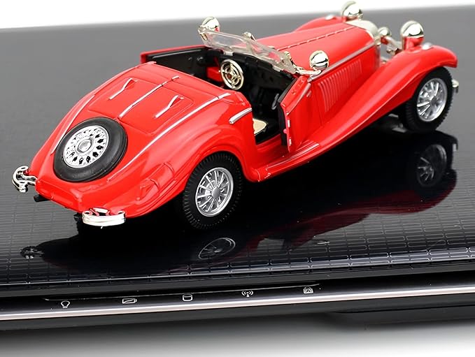 1:28 Scale Pullback Diecast Metal Antique Classic Model Cars Collectible Toy Gifts (Red,Length 6.5in/16.8cm)