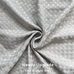 MIYE Pleated Waffle Weave Bed Skirt, Tailored Dust Ruffle 12 Inch Drop Easy Fit, Machine Washable (Light Grey, Queen - 12" Drop)