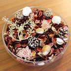 Qingbei Rina Gold Potpourri Bags,Tea Scented Potpourri Bowl Filler Dried Flower, Home Fragrance Sachet of Petal, Decorative Vase Decor,8.4 oz(Gold and Red)