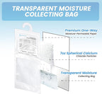 500 Gram Moisture Absorber Hanging Bags 3 Pack - 17.6 oz Fragrance-Free Large Dehumidifier for Closet, Bathroom, Bedroom – Double Leak-Proof Design & Dual-Sided Absorption