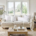 MIULEE Pillow Inserts 12x20 (Pack of 4,White), Down Feather Throw Pillow Inserts, Premium Fluffy Stuffer Throw Pillows Cotton Fabric for Sofa Bed Couch