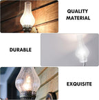 Uonlytech Home Decor Vintage Decor Glass Lamp Chimney, Chimney Transparent Glass Shade Replacement Oil Lamp Wall Cover for Vintage and Antique Style s, Burst Crack Home Decor Decor
