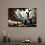 XWNLTEPK Christian Art Crucifixion Print Jesus on the Cross Art Wall Jesus Picture Modern Home Decor Canvas Wall Art Poster