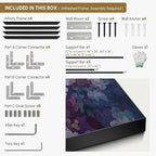 SIGNWIN 46"x72" Extra Large Framed Wall Art Bold Peony Bloom in Colorful Impressionist Style, Lush Floral for Home Living Room Bedroom Decor (Frame Assembly Required)