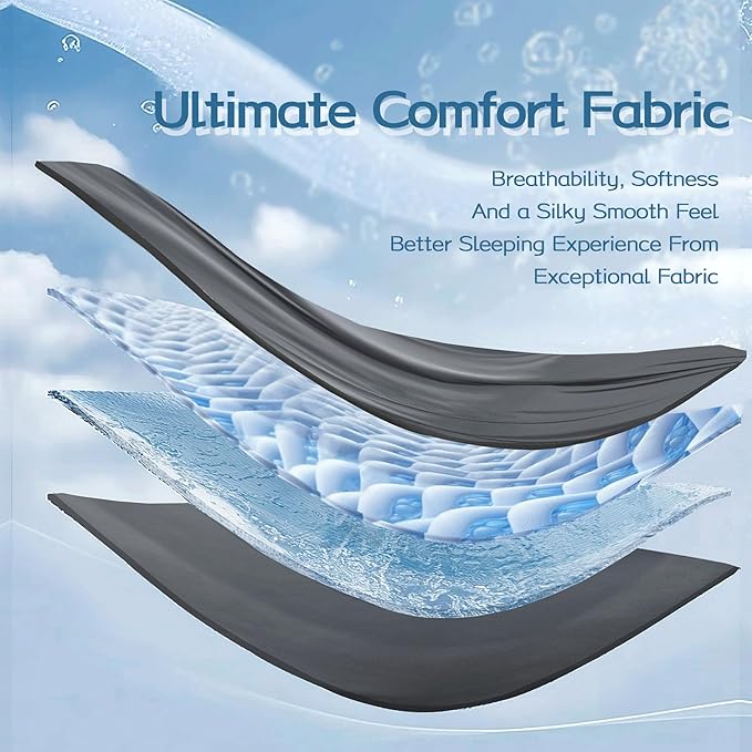 Twin XL Cooling Comforter with Tencel™ Fill for Hot Sleepers & Night Sweats - Lightweight, Breathable,Double-Sided Cold Blanket All Season Thin Bedding (Grey, Twin/Twin XL 68"x 90")