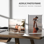 8.5''x11'' Picture Frame Acrylic Frame, Perspex Photo Frame for Wedding Pictures, Tabletop Freestanding Certification Frame 12mm + 12mm