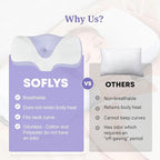 Cervical Pillow for Neck and Shoulder,Contour Memory Foam Pillow,Ergonomic Neck Support Pillow for Side Back Stomach Sleepers with Pillowcase [Purple]