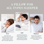 Globon Luxury Feather Down Pillow, Medium Fluffy Pillow King Size, Gusseted Bed Pillows for Sleeping, Hotel Collection Pillows 18"X34", Set of 2