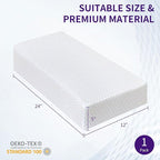 Mr.Ye Cooling Memory Foam Pillows 1 Pack Supportive Bed Pillows for Sleeping with Removable Pillow Cover for Back, Stomach or Side Sleepers, 24 x 12 x 5 Inches