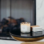 Calyan Wax Co. 3 Wick Candle, Vetiver + Tonka Scented Candle, 43 Hour Burn Time, 3 Wick Soy Candles, Non Toxic & Vegan Soy Wax, Glass Jar Scented Candles, 14.9oz