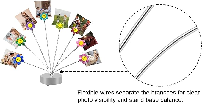 Cute Photo Tree Holder, 8 - Branch Money Trees Gift Card Holder with Clips, Photo Display Holder Stand, Memo Holder for Christmas, Wedding, Office, Birthday & Party Decorations