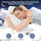 Memory Foam Pillow, Double Sided Different Firmness Zero Pressure Pillow, Comfortable and Breathable Provides Neck Support and Shoulder Pain Relief.