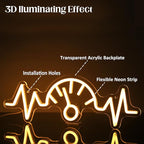 Car Dashboard Neon Sign Garage Neon Signs for Man Cave Automobile Speedometer Neon Light Orange LED Car Neon Lights Signs for Garage Man Cave Auto Repair Shop Game Room Party Decor