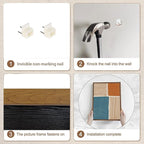 Bwodke Boho Wall Art, Framed Abstract Wall Art, botanical Neutral Canvas Wall Decor, Large Mid Century Plant Pictures Set of 3, Modern Minimalist Paintings ，for Bedroom Living Room Bathroom