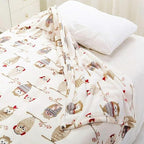 UKELER Owl Sherpa Bed Blanket King Size 90''x108''- Ultra Soft Cozy Flannel Fleece Blanket for Bed/Couch/Sofa/Office, Great Gift for Women's Day,Mother's Day,Father's Day,Thanksgiving,Christmas