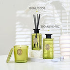 M&SENSE 6.3 oz Large Reed Diffuser Set | Eucalyptus Mint Scent Oil Diffuser with Sticks | Hotel Collection Non-Toxic Essential Oil |for Bedroom Bathroom Living Room