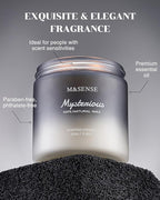 M&SENSE Pepper Lavender Scented Candles for Men, 2 Wick 11.6oz 70 Hours Slow Burning Natural Soy Candle for Christmas, Organic Black Masculine Candles Home Fragrance Holiday Candle for Him