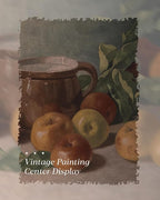 HUARCEY Gold Framed Vintage Wall Art for Living Room Harvest Apples Still Life Oil Painting Artwork Shelf Decor Abstract Picture Canvas Print Farmhouse Fruit Wall Decor Bedroom Kitchen Bathroom 8"x10"