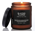 M&SENSE Blazing Flames Scent with Log Fire, Natural Soy Wax Slow Burning Candle for Home Decor, Cedarwood &Cade Scented 7.05oz 50 Hours Burn Cotton Wick Gifts for Celebration Holiday